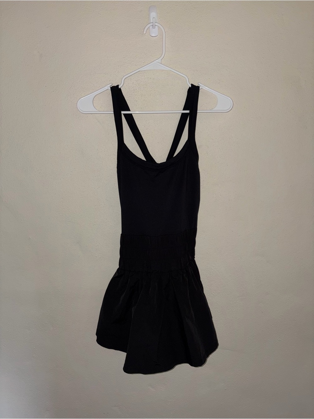 Free People Black Mini Dress with Crossback Straps